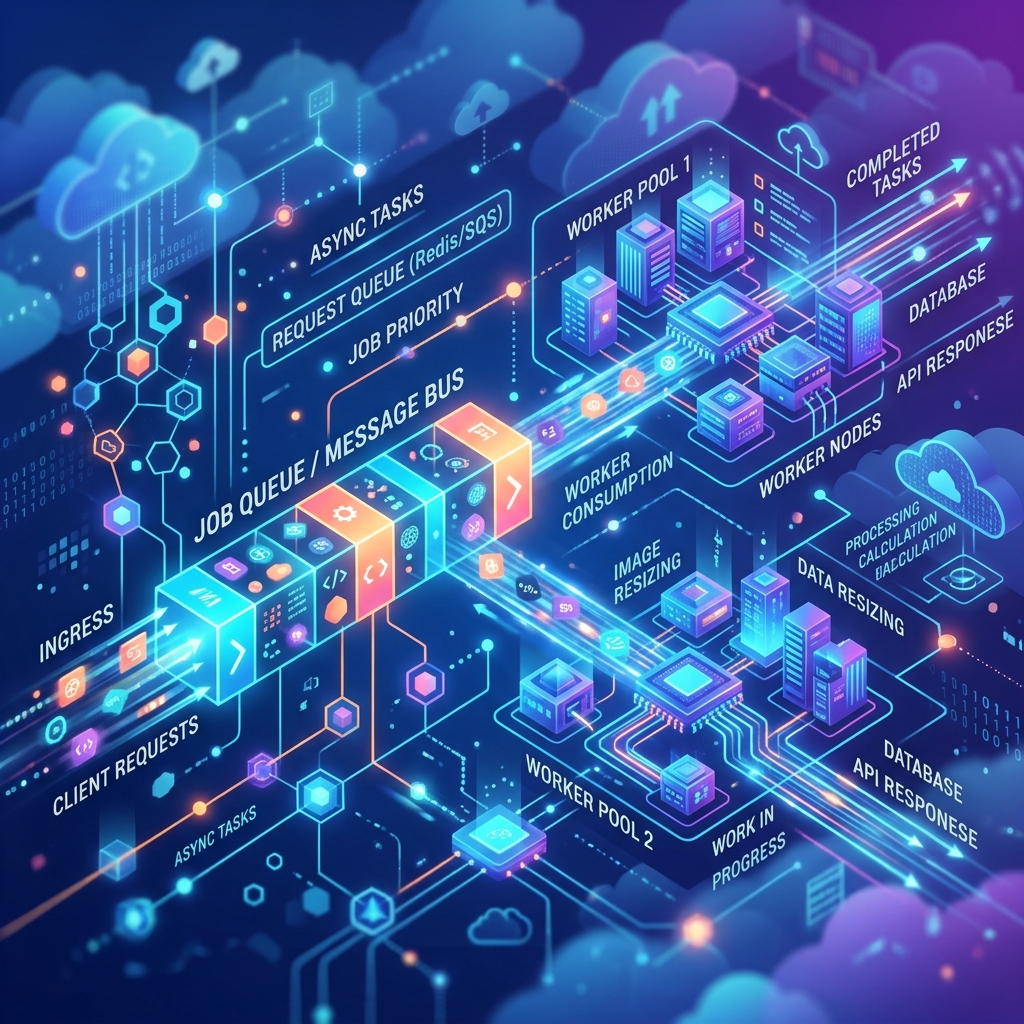 Django Celery and SQS Diagram
